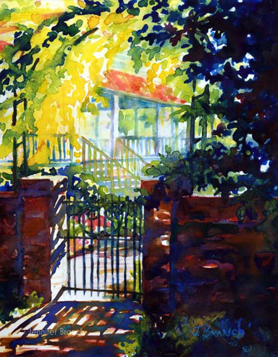 Beaufort Gate watercolor painting by Jennifer Branch