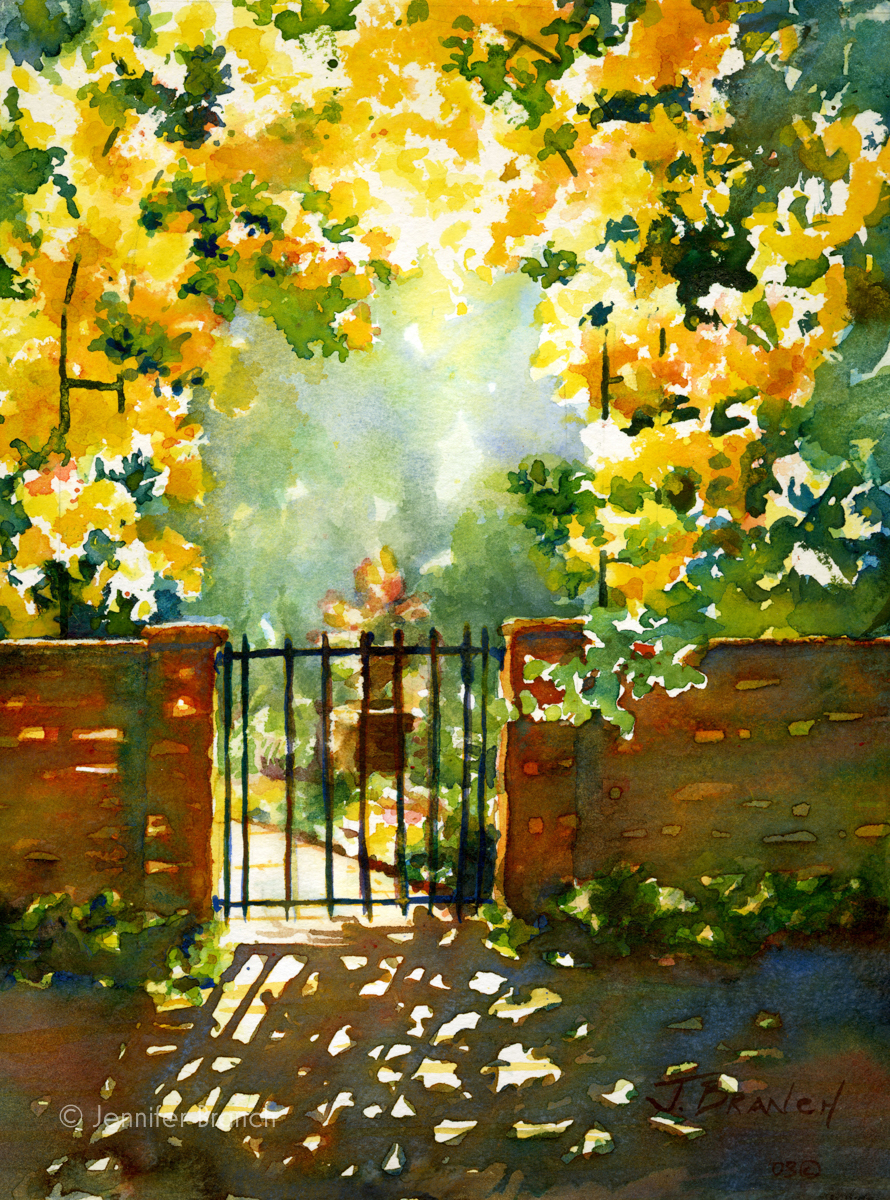 Beaufort Gate watercolor painting by Jennifer Branch.
