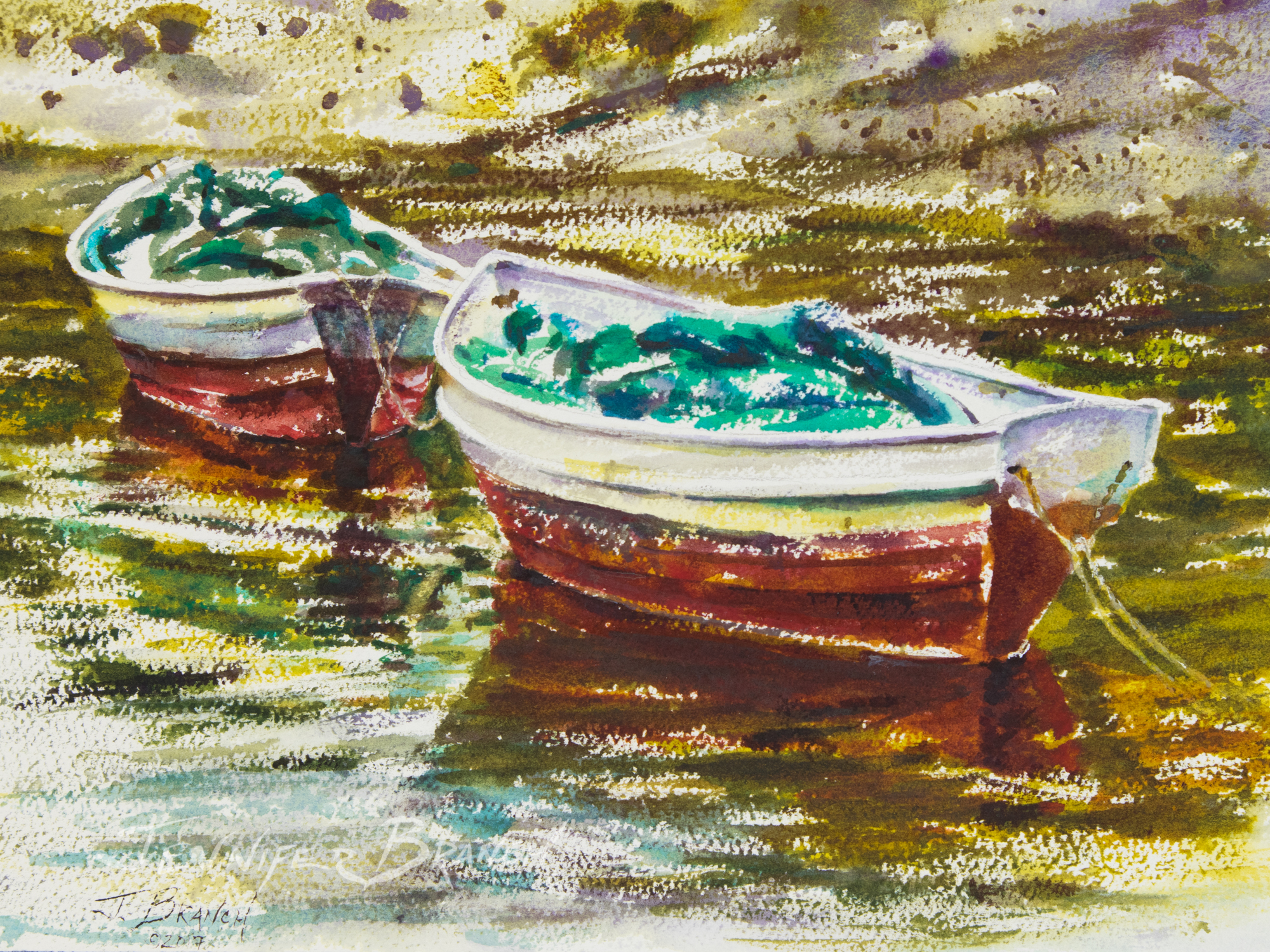 Painting Maine Dories Watercolor Painting demonstration