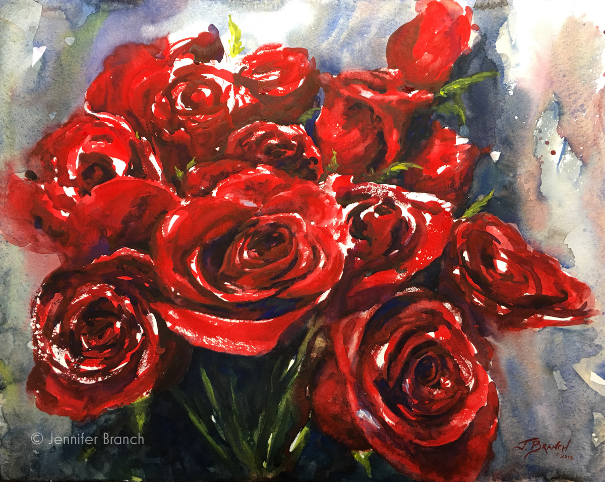 Gorgeous Red Roses Painting