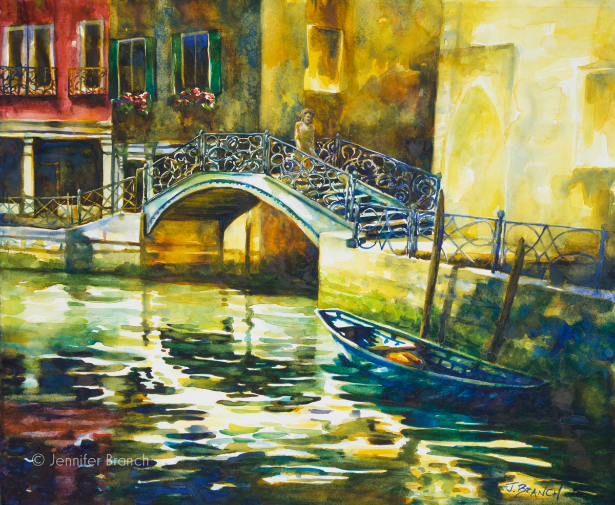 Venice Bridge Watercolor Painting tutorial